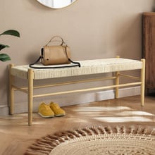 Ember Rubberwood Ottoman Bench